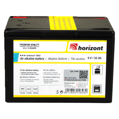 horizont 9 V 55 Ah alkaline battery - Turbomax® AB55