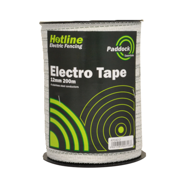 Hotline paddock essentials electro tape | 12mm x 200m